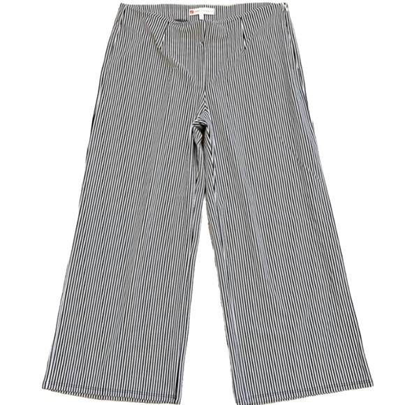 Jude Connally Pants - JUDE CONNALY BLACK/WHITE STRIPED PANTS SIZE LARGE MINIMALIST CONTEMPORARY